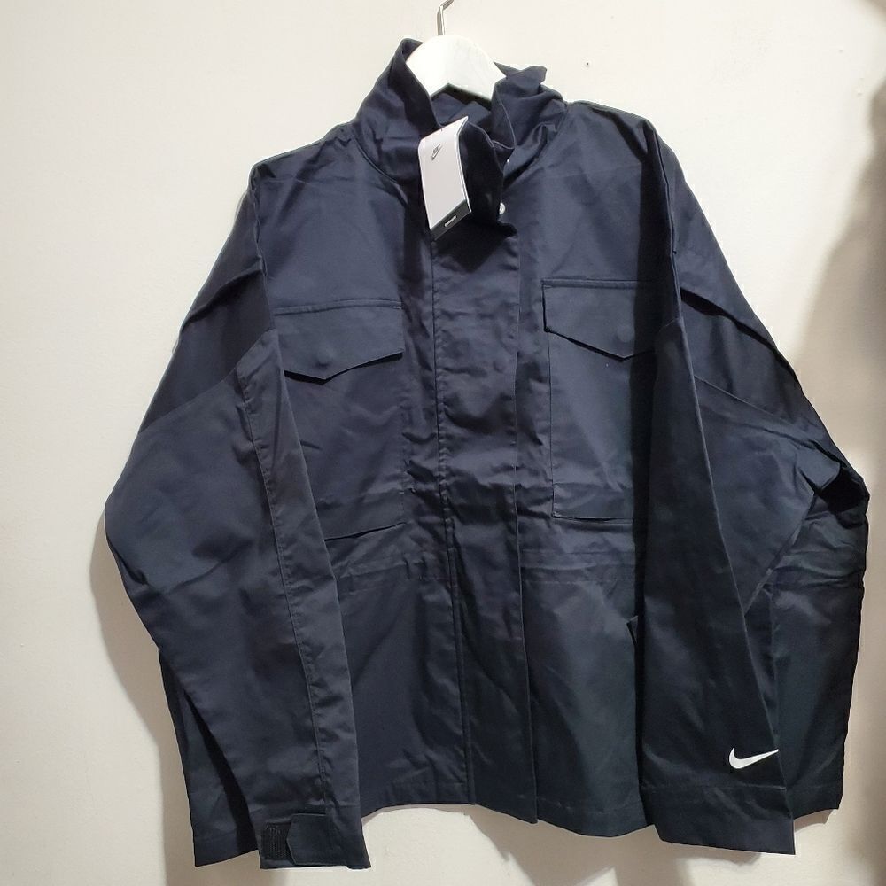 Nike Womens Sz M Sportswear Essentials M65 Jacket Over Size Black DD5985-010 NWT